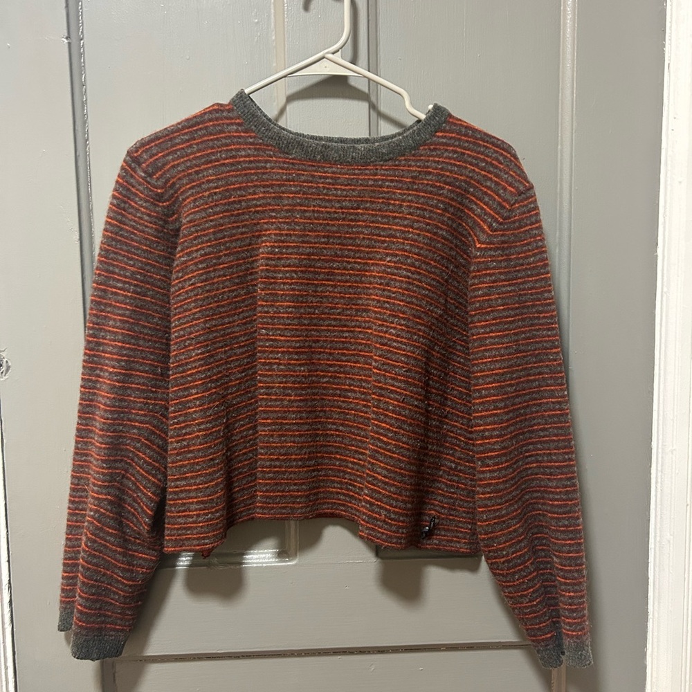 Vintage Wool Abercrombie & Fitch Cropped Striped Sweater